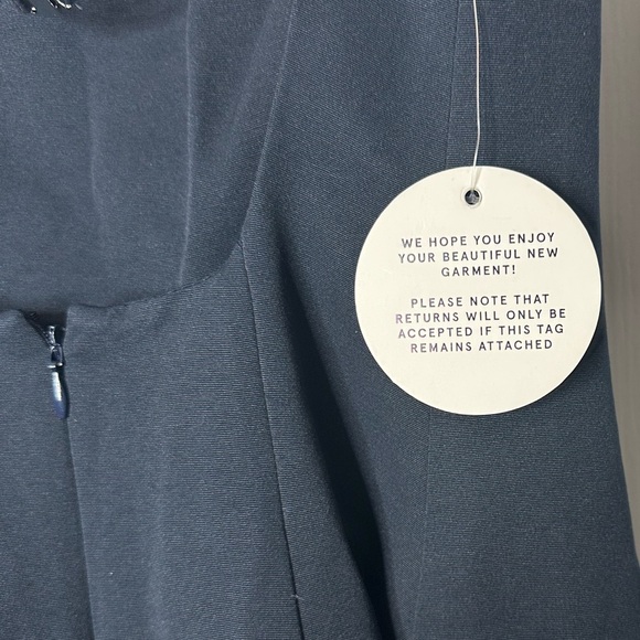 STAUD Joli Open-Back Full Skirt Maxi Dress Gown Navy Blue NWT Size 4 - Picture 9 of 16